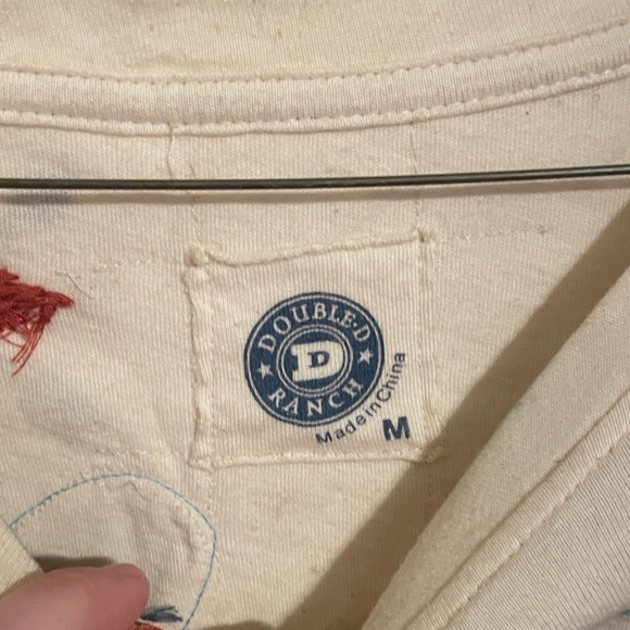 Double D Ranch Cream Top with Colorful Embroidery - Picture 2 of 8